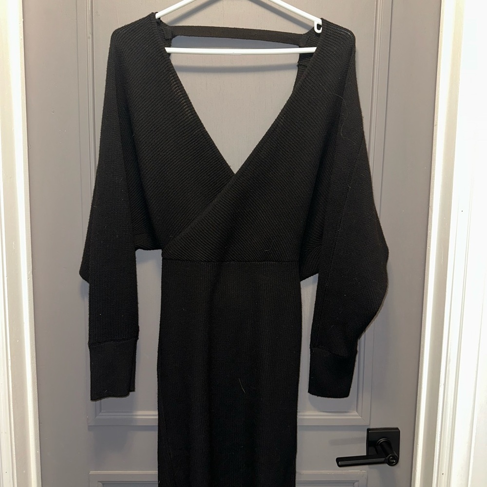 Dynamite Black V-Neck Women's Dress